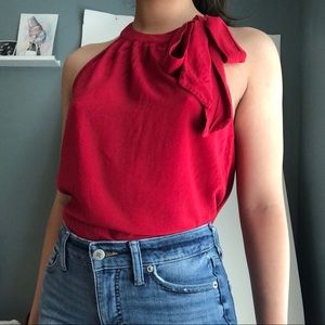Halter tie neck top